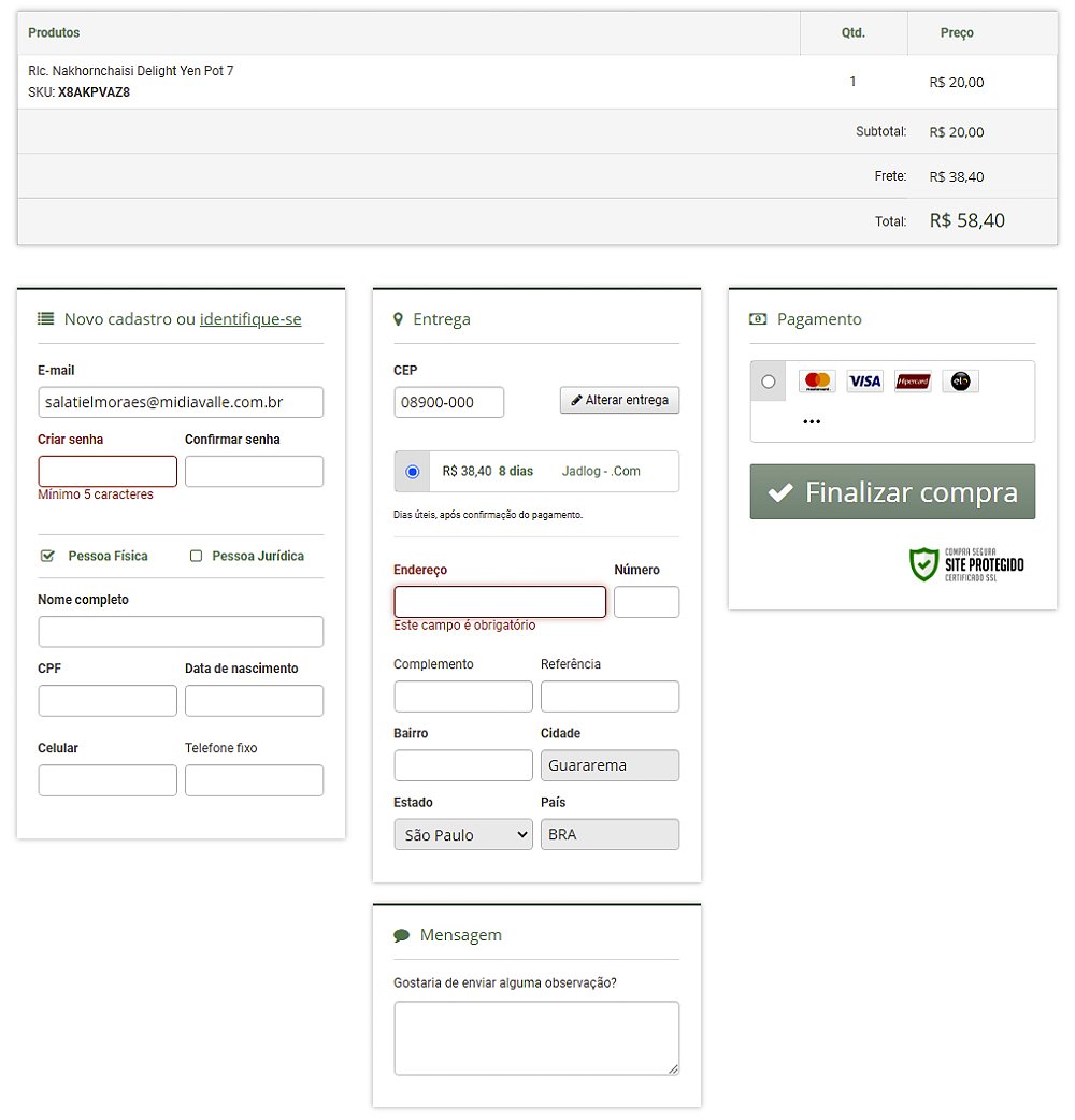 Preencha os campos com dados pessoais ou de sua empresa, entrega, para receber ou retirar e os dados do seu cartão para o pagamento do produto. Por fim, basta clicar em “Finalizar Compra” para concluir o seu pedido!